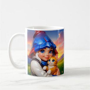 Café Taza de gato elfo caballero