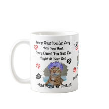 Taza de gato linda personalizada para amantes de l