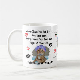 Café Taza de gato linda personalizada para amantes de l
