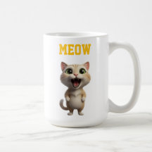 Taza de gato lindo Meow