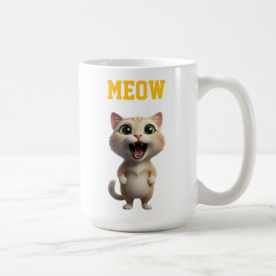 Café Taza de gato lindo Meow