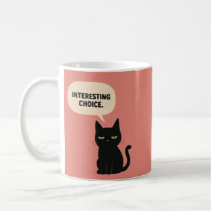 Café Taza de gato negro con elección interesante y dive