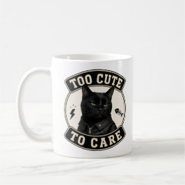 Café Taza de gato negro genial | Demasiado lindo para p