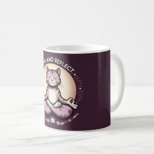 Café Taza de gato para reflexionar y meditar con mindfu