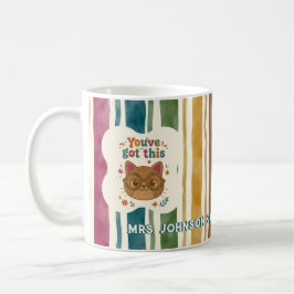 Café Taza de gato personalizada para maestro | Nombre y
