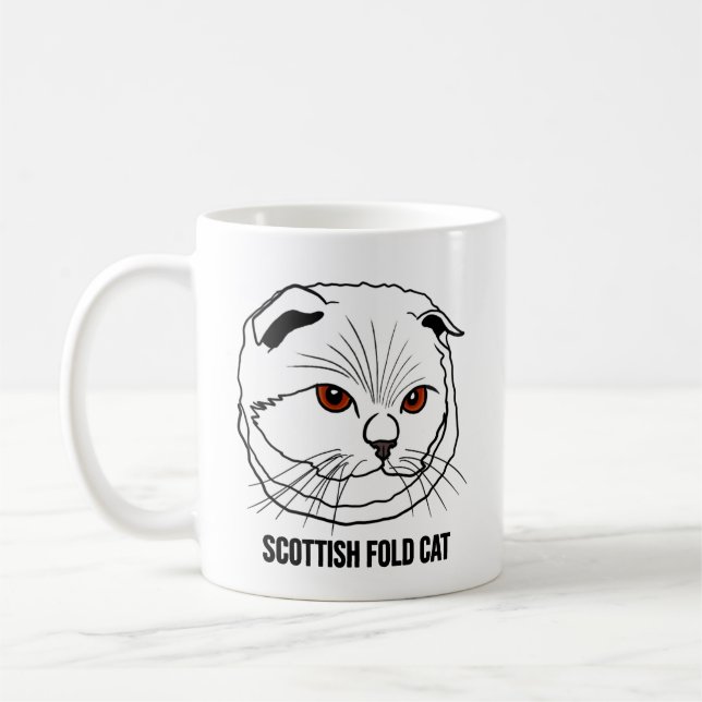 Café Taza de gato Scottish Fold (Izquierda)