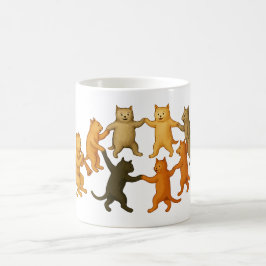 Café Taza de gatos bailando medievales | Hombre de marg