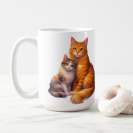Café Taza de gatos calicó y atigrados