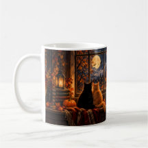 Taza de gatos góticos de otoño – Arte acogedor de