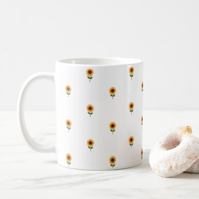 Café Taza de girasol  (Con donut)