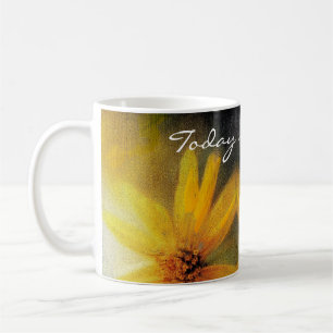 Café Taza de girasol inspiradora "Hoy es tu día"