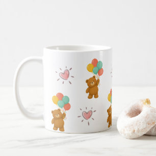 Café Taza de globo de osito de peluche lindo