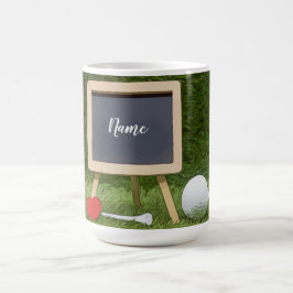 Café Taza de golf para golfistas con pelota de golf y t