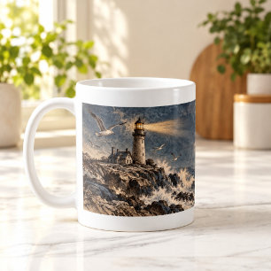 Café Taza de grabado de faro Cartas de faro