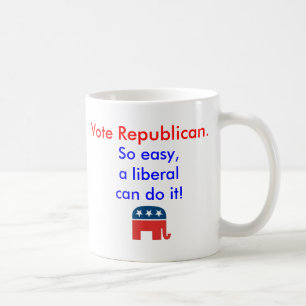 Café Taza de gran tamaño republicana del voto