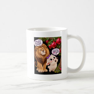 Café Taza de granada divertida de león y cordero – ¡Tú