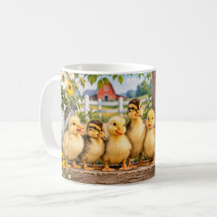 Café Taza de granja de la vida de la familia de patos