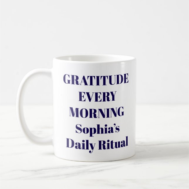 Café Taza de gratitud cada mañana (Izquierda)
