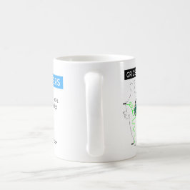 Café Taza de GRIDSKIPPERS con el mapa y los