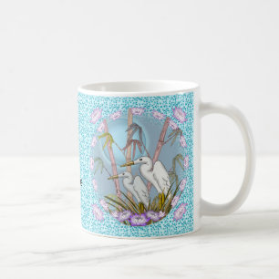 Café Taza de grúas de bambú
