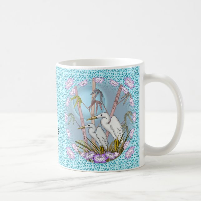 Café Taza de grúas de bambú (Derecha)