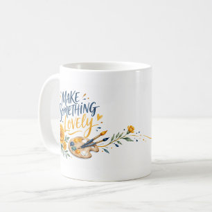 Café Taza de guión de pincel Haz Algo Encantador
