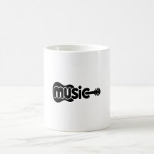 Taza De Guitarra De Música Minimalista 
