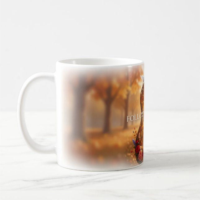 Café Taza de guitarra otoño sigue tu corazón (Izquierda)