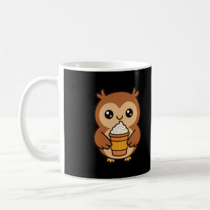 Café Taza de Halloween de búho de latte de calabaza