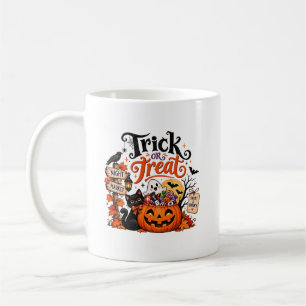 Café Taza de Halloween de calabaza Truco o trato
