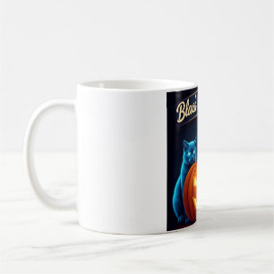 Café Taza de Halloween de Energía de Gato Negro 🎃