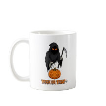Taza de Halloween de la Parca con Calabaza - Trick