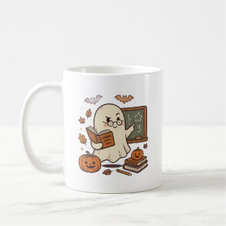 Café Taza de Halloween de profesor fantasma espeluznant