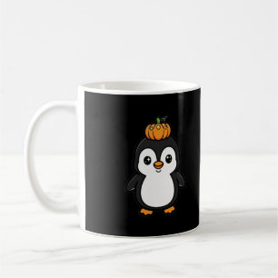 Café Taza de Halloween del pingüino de la corona de cal