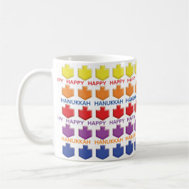Café Taza de Hanukkah "Dreidels 3D"