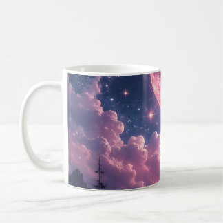 Café Taza de hermosa luz de luna