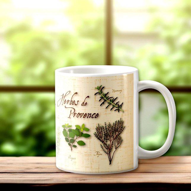 Café Taza de Hierbas de Provenza (Herbes de Provence Mug, a popular blend of aromatic herbs from southwest France for gourmet chefs.)