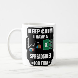 Café Taza de hoja de cálculo, Taza de atajos de Excel,