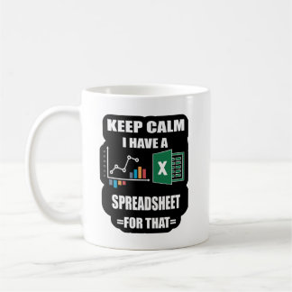 Café Taza de hoja de cálculo, Taza de atajos de Excel,