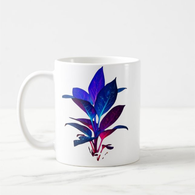 Café Taza de Hoja de Galaxia Elegante (Izquierda)