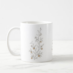 Café Taza de Hojas y Frutas