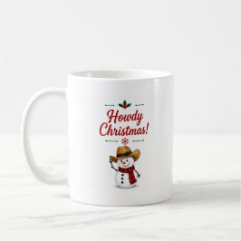 Café Taza de hombre de nieve de Navidad Howdy - 11oz