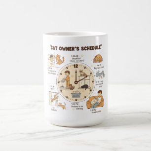 Café Taza de horario de dueño de gato