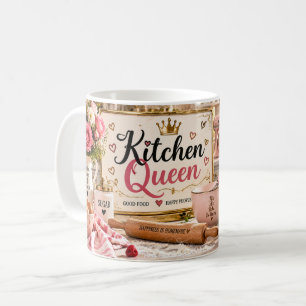 Café Taza de hornear rosa Kitchen Queen