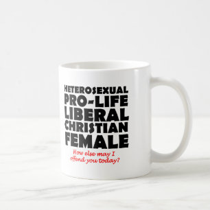 Café Taza de humor cristiano femenino pro vida ofensiva