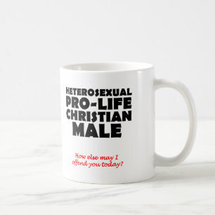 Café Taza de humor cristiano masculino pro vida ofensiv