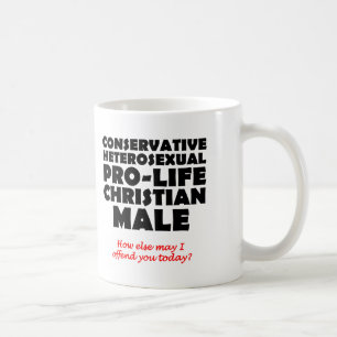 Café Taza de humor cristiano masculino pro vida ofensiv
