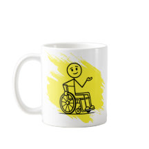 Taza de humor de silla de ruedas con garantía de f
