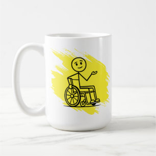 Café Taza de humor de silla de ruedas personalizada con