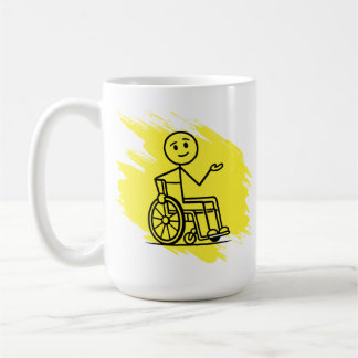 Café Taza de humor de silla de ruedas personalizada con
